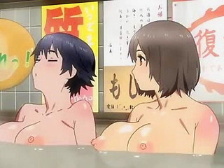 Sexy and Stupid Water Polo Comedy!! 3 - Ecchi - Busty schoolgirls fondle each other in shower
