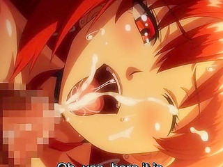 Tsundero 1 - Hentai nerd jizzes on busty schoolgirls face after getting caught jerking it