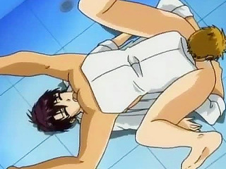 Karate instructor babe strokes a guys cock dick till it explodes in his pants